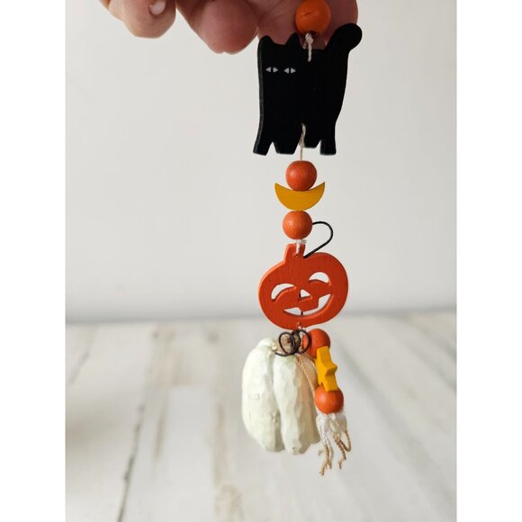 Midwest Cannon falls pumpkin cat ornament jack-o'-lantern Salem collection Hallo - Picture 2 of 8